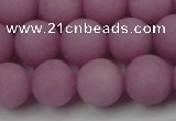 CCN2443 15.5 inches 8mm round matte candy jade beads wholesale