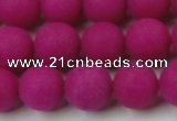 CCN2444 15.5 inches 8mm round matte candy jade beads wholesale