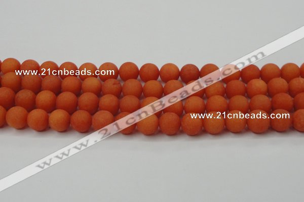 CCN2447 15.5 inches 8mm round matte candy jade beads wholesale