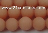 CCN2486 15.5 inches 12mm round matte candy jade beads wholesale
