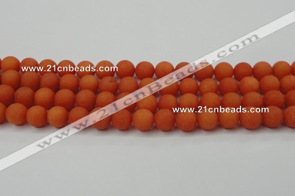 CCN2487 15.5 inches 12mm round matte candy jade beads wholesale