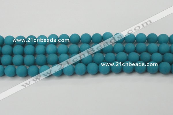 CCN2492 15.5 inches 12mm round matte candy jade beads wholesale