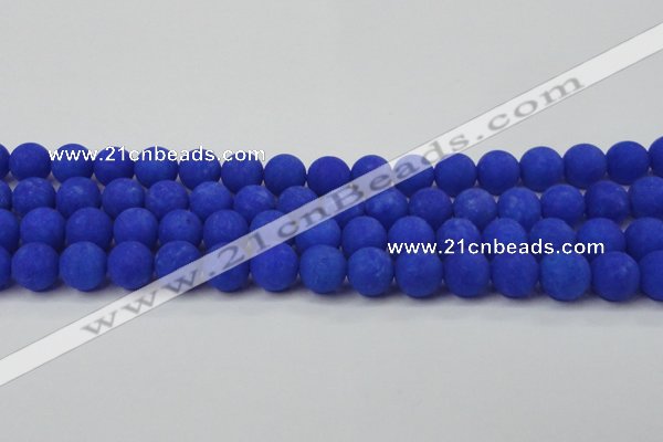 CCN2493 15.5 inches 12mm round matte candy jade beads wholesale