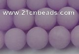 CCN2501 15.5 inches 14mm round matte candy jade beads wholesale