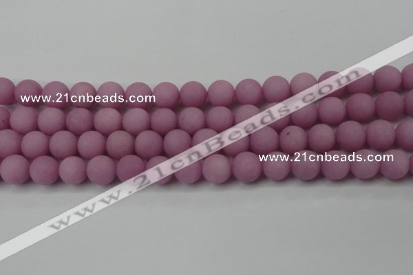 CCN2503 15.5 inches 14mm round matte candy jade beads wholesale