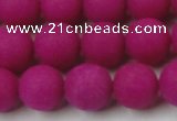 CCN2504 15.5 inches 14mm round matte candy jade beads wholesale