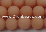 CCN2506 15.5 inches 14mm round matte candy jade beads wholesale