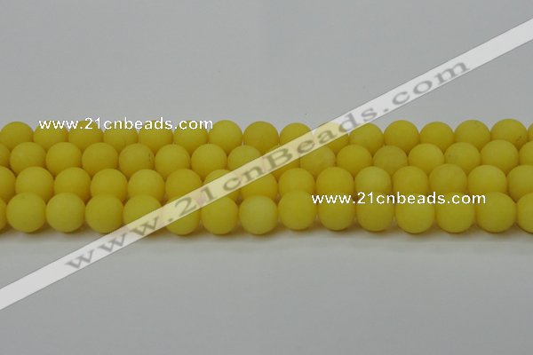 CCN2508 15.5 inches 14mm round matte candy jade beads wholesale