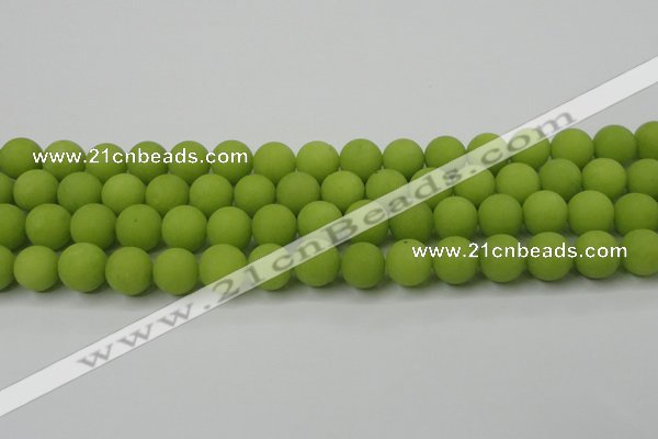 CCN2509 15.5 inches 14mm round matte candy jade beads wholesale