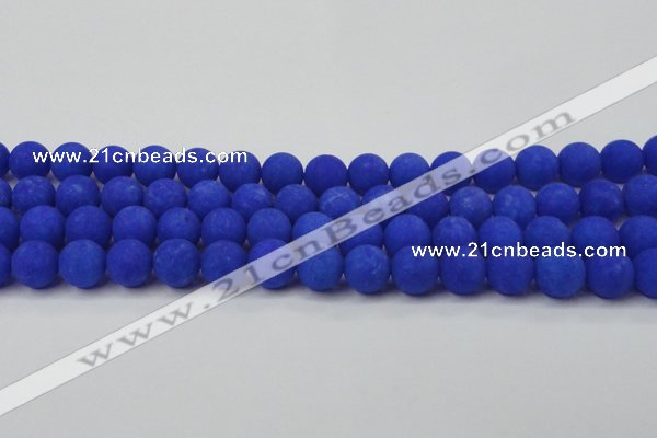 CCN2513 15.5 inches 14mm round matte candy jade beads wholesale