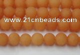 CCN2515 15.5 inches 4mm round matte candy jade beads wholesale