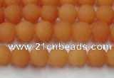 CCN2516 15.5 inches 6mm round matte candy jade beads wholesale