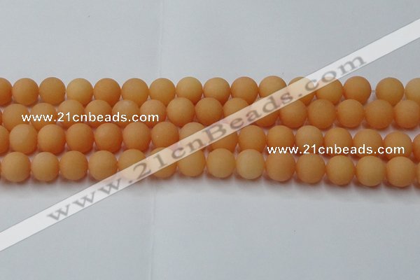 CCN2520 15.5 inches 14mm round matte candy jade beads wholesale