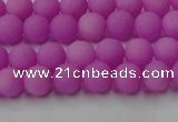 CCN2522 15.5 inches 4mm round matte candy jade beads wholesale