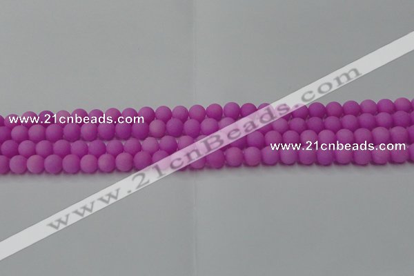 CCN2522 15.5 inches 4mm round matte candy jade beads wholesale