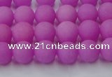 CCN2524 15.5 inches 8mm round matte candy jade beads wholesale