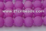 CCN2525 15.5 inches 10mm round matte candy jade beads wholesale