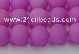 CCN2526 15.5 inches 12mm round matte candy jade beads wholesale