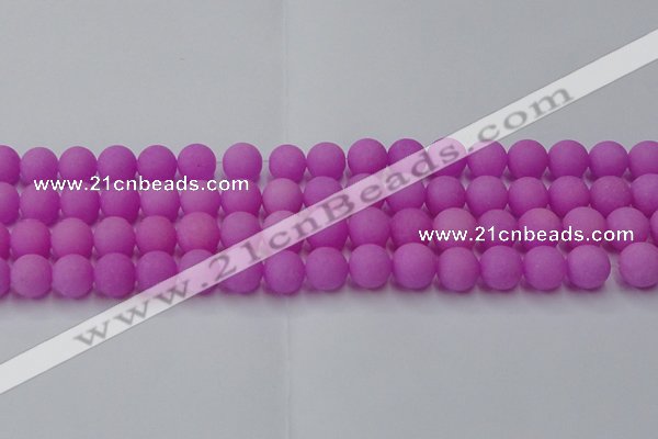 CCN2526 15.5 inches 12mm round matte candy jade beads wholesale