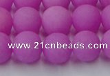 CCN2527 15.5 inches 14mm round matte candy jade beads wholesale