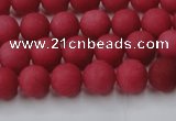 CCN2531 15.5 inches 8mm round matte candy jade beads wholesale