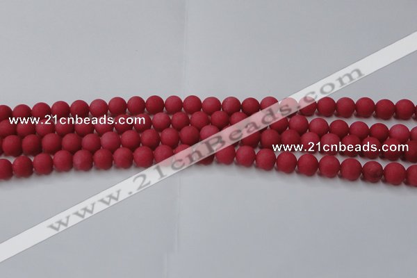 CCN2531 15.5 inches 8mm round matte candy jade beads wholesale