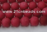 CCN2532 15.5 inches 10mm round matte candy jade beads wholesale