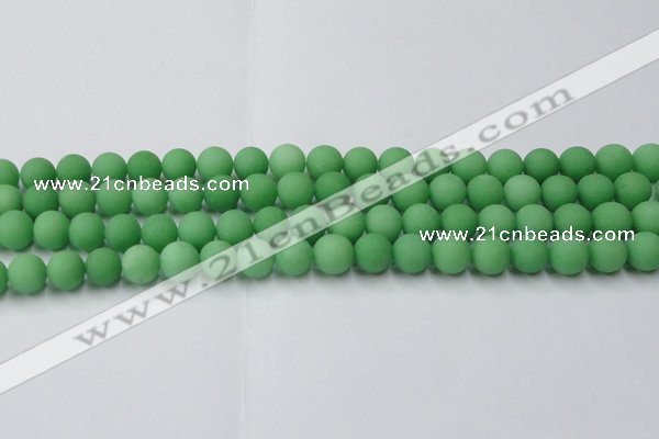 CCN2539 15.5 inches 10mm round matte candy jade beads wholesale