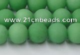 CCN2540 15.5 inches 12mm round matte candy jade beads wholesale