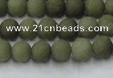 CCN2544 15.5 inches 6mm round matte candy jade beads wholesale