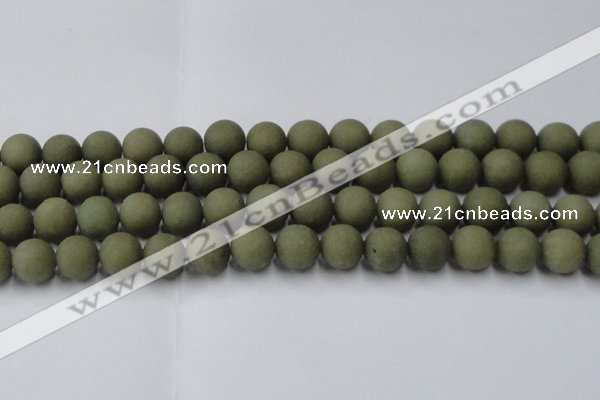CCN2548 15.5 inches 14mm round matte candy jade beads wholesale