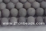 CCN2581 15.5 inches 6mm round matte candy jade beads wholesale