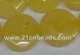 CCN260 15.5 inches 25mm faceted coin candy jade beads wholesale