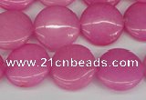 CCN2600 15.5 inches 18mm flat round candy jade beads wholesale