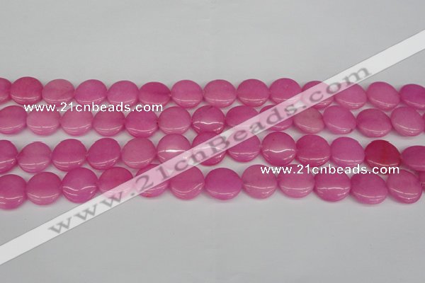 CCN2600 15.5 inches 18mm flat round candy jade beads wholesale