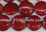 CCN2602 15.5 inches 18mm flat round candy jade beads wholesale