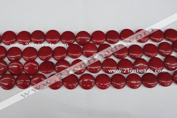 CCN2602 15.5 inches 18mm flat round candy jade beads wholesale