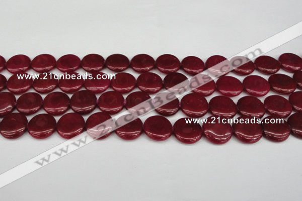 CCN2603 15.5 inches 18mm flat round candy jade beads wholesale