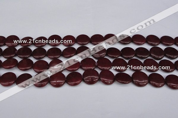 CCN2604 15.5 inches 18mm flat round candy jade beads wholesale