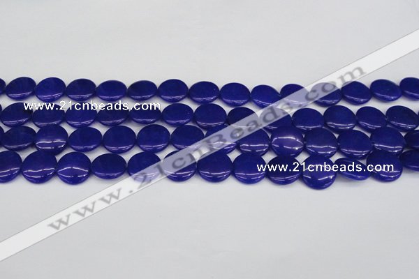 CCN2606 15.5 inches 18mm flat round candy jade beads wholesale