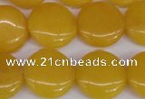 CCN2607 15.5 inches 18mm flat round candy jade beads wholesale