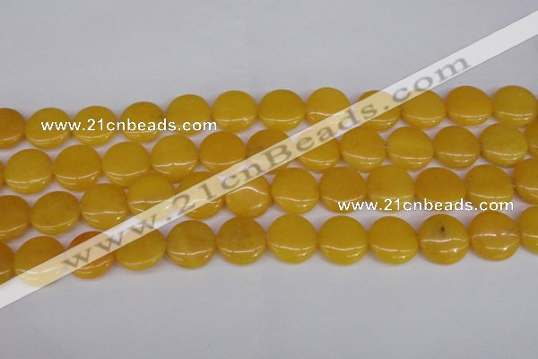 CCN2607 15.5 inches 18mm flat round candy jade beads wholesale