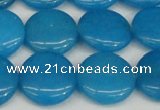 CCN2608 15.5 inches 18mm flat round candy jade beads wholesale