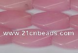 CCN2615 15.5 inches 15*30mm twisted rectangle candy jade beads