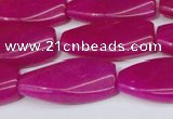 CCN2616 15.5 inches 15*30mm twisted rectangle candy jade beads