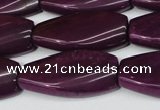 CCN2618 15.5 inches 15*30mm twisted rectangle candy jade beads