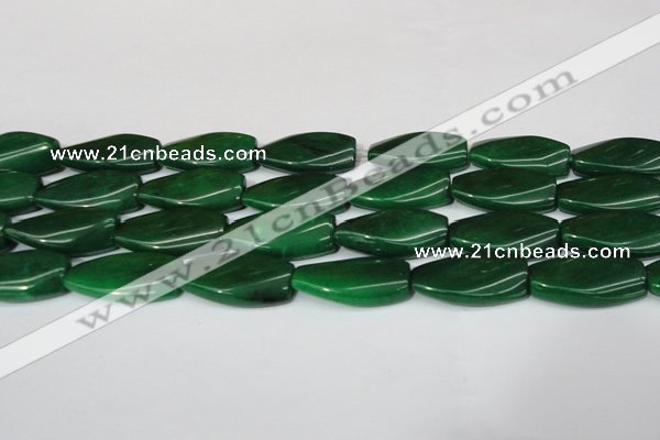 CCN2625 15.5 inches 15*30mm twisted rectangle candy jade beads