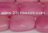 CCN2630 15.5 inches 18*25mm faceted trapezoid candy jade beads