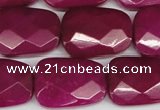 CCN2631 15.5 inches 18*25mm faceted trapezoid candy jade beads