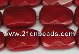 CCN2632 15.5 inches 18*25mm faceted trapezoid candy jade beads